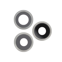 Lentilles Caméra Arrière avec Contour iPhone 12 Pro Max (Argent)