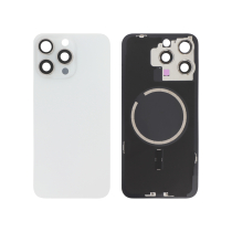 Vitre Arrière Titane Blanc iPhone 15 Pro Max (Avec MagSafe) (Sans Logo)