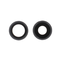 Lentille Caméra Arrière avec Contour iPhone 16/16 Plus (Noir) (Lot de 2)