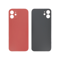 Vitre Arrière Rouge iPhone 12 (Large Hole) (Sans Logo)