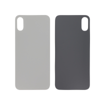 Vitre Arrière Argent iPhone XS (Large Hole) (Sans Logo)