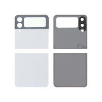 Vitre Arrière Complète Blanche Galaxy Z Flip3 5G (F711B) (Sans logo)