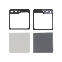 Vitre Arrière Complète Crème Galaxy Z Flip5 (F731B) (Sans logo)