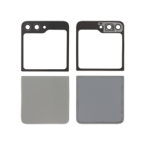 Vitre Arrière Complète Grise Galaxy Z Flip5 (F731B) (Sans logo)