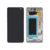 Ecran Complet Blanc Galaxy S10+ (G975F) (Avec châssis)