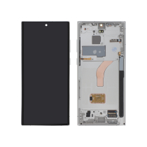 Ecran Complet Blanc Galaxy S22 Ultra (Avec châssis) (ReLife)